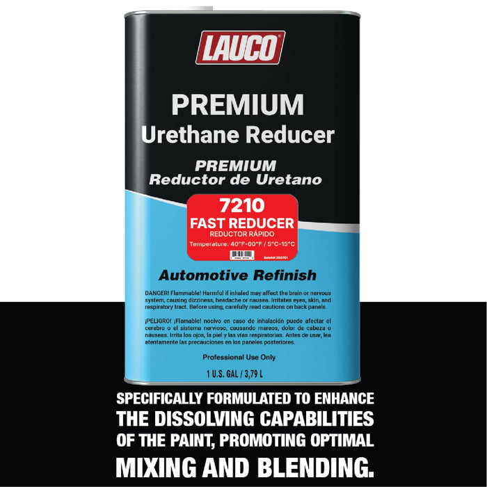 LAUCO Fast Urethane Grade Reducer (7210), 2 Gallon, 40°F - 60°F - For Automotive Paint and Industrial Paint Use - High Performance Automotive Grade