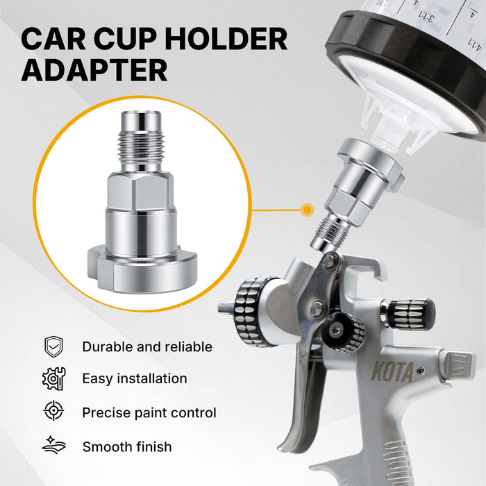 Spray Gun Paint System Stainless Steel Adapter (43) 16139 (Aftermarket) Compatible with 1.0 System Only and the Disposable Spray Gun Cup Liners and Lid System