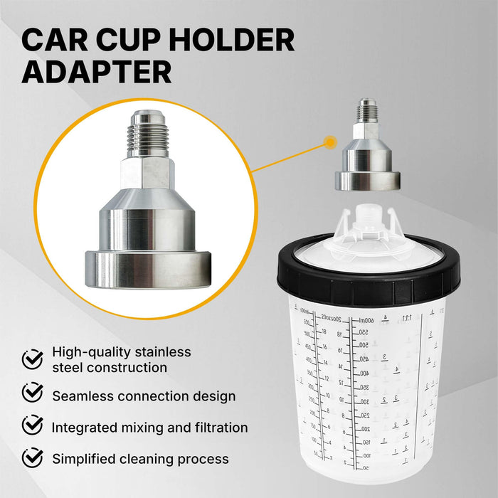 LAUCO Spray Gun Paint System Stainless Steel Adapter (12) (Aftermarket) Compatible with 1.0 System Only and The Disposable Spray Gun Cup Liners and Lid System