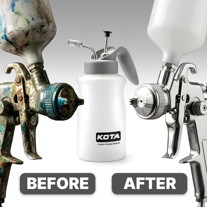 KOTA 1 L Adjustable Hand Pump Pressure Sprayer, Heavy-Duty Multipurpose Bottle for Automotive Solvents, Surface Prep & Car Detailing, Chemical-Resistant PE Construction (Cleaning Applicator) 75880