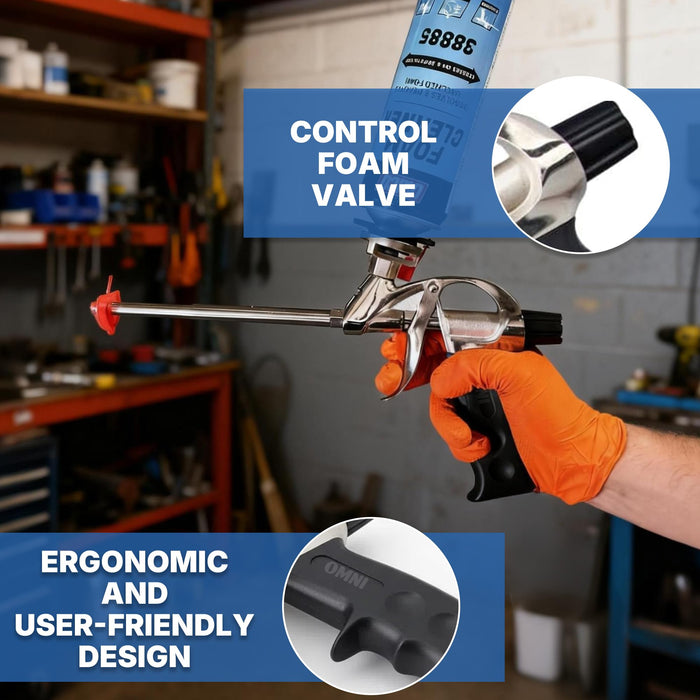 LAUCO Professional Spray Foam Gun Insulation, High Precision Spray Foam Insulation Gun, Easy Clean Expanding 47555