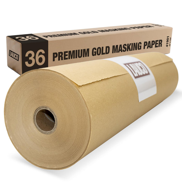 LAUCO Masking Paper Automotive Painters Multi-Purpose 36” x 9000” (750') - Cover Automotive Surface, Packing, Moving, Gift Wrapping, Postal, Shipping, Parcel, Wall Art, Bulletin Boards