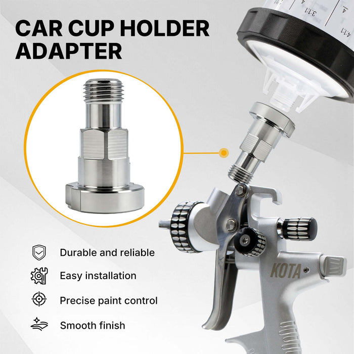 LAUCO Spray Gun Paint System Stainless Steel Compatible with 1.0 System Only and The Disposable Spray Gun Cup Liners and Lid System Adapter27-16119 (Aftermarket)