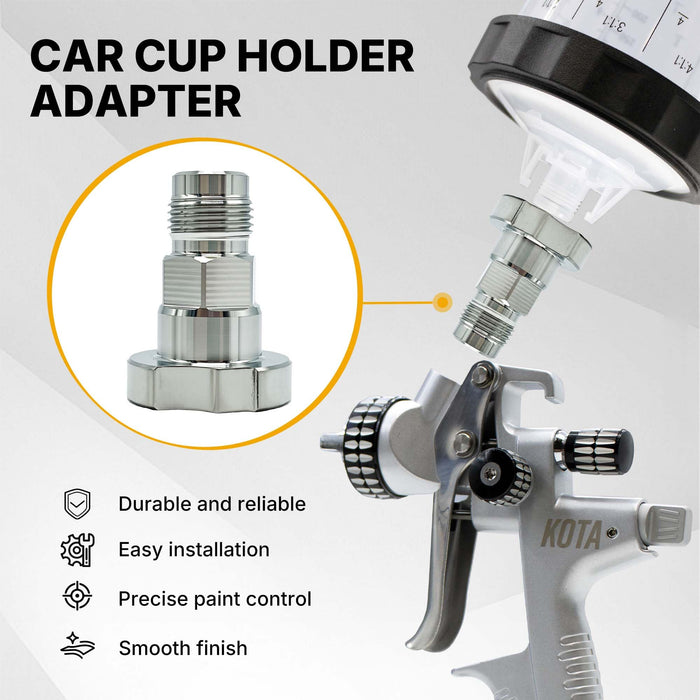 LAUCO Spray Gun Paint System Stainless Steel Adapter (11) (Aftermarket) Compatible with 1.0 System Only and The Disposable Spray Gun Cup Liners and Lid System