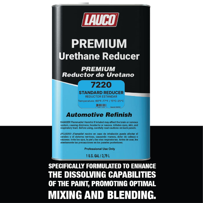 LAUCO Standard Urethane Grade Reducer (7220), 2 Gallons, 60°F - 77°F - For Automotive Paint and Industrial Paint Use - High Performance Automotive Grade