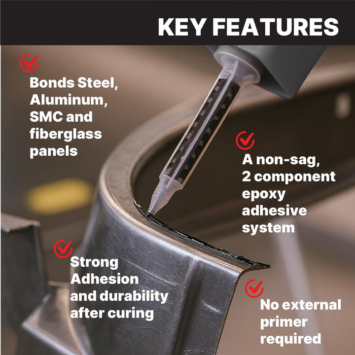 Maxi-Bond Multi-Purpose Panel Adhesive MB-155 – Two-Part Epoxy Adhesive, Non-Sagging, High Strength Bond for Metal, Aluminum & Fiberglass – 200 mL (6.75 fl oz)