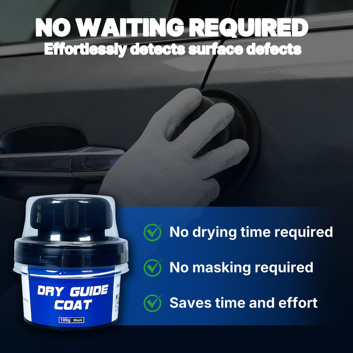LAUCO Black Dry Powder Guide Coat 100g with Applicator Pad for Auto Body Filler and Primer – Instant Sanding Aid for Defect and Scratch Detection 9062