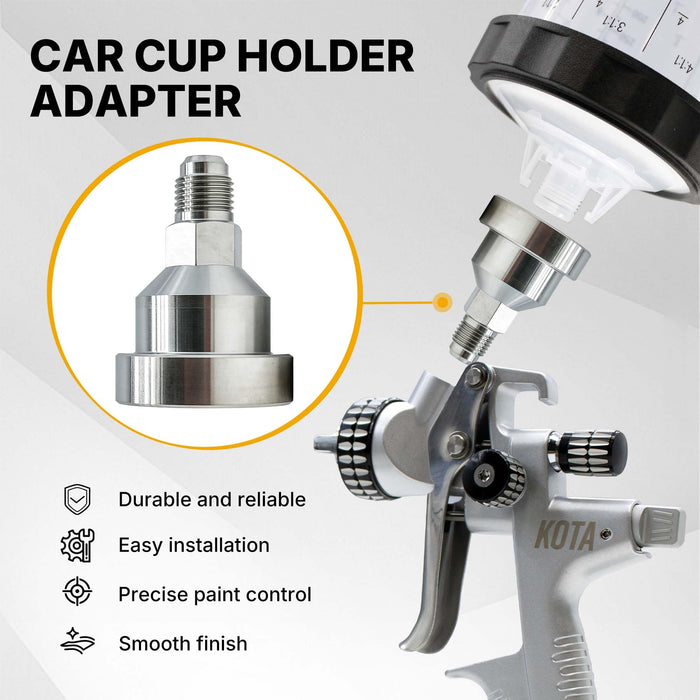 Spray Gun Paint System Stainless Steel Adapter (12) (Aftermarket) Compatible with 1.0 System Only and the Disposable Spray Gun Cup Liners and Lid System ADP12