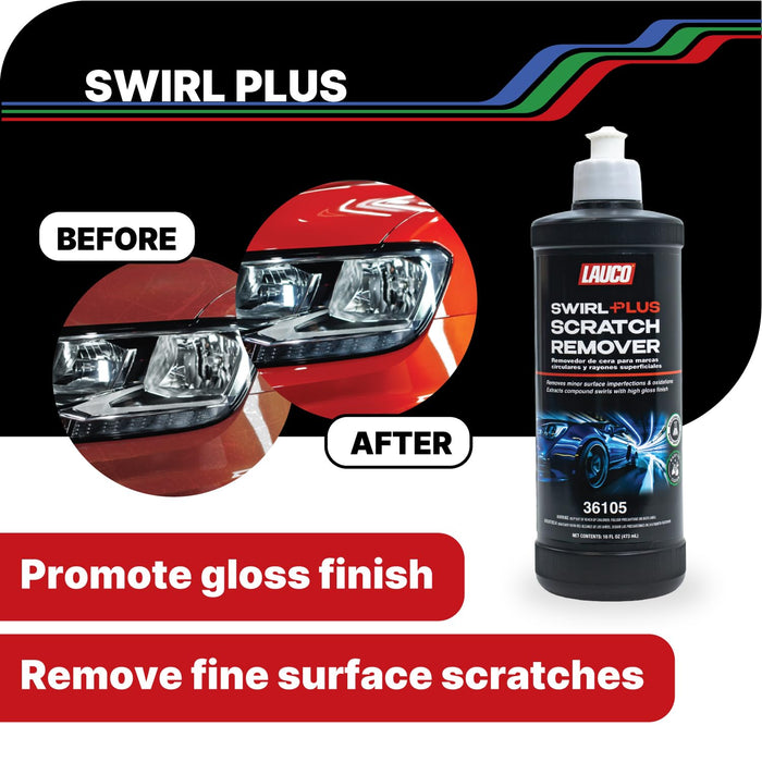 LAUCO Paint Correction Compounds Step 1, 2, 3 – 16oz, Swirl Remover 8oz Kits, with a Towel, Silicone-Free, Clear Coat Safe Scratch Remover, Swirl Correction & High Gloss Finishing