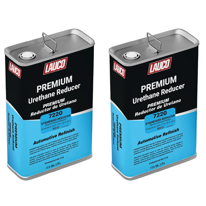 LAUCO Standard Urethane Grade Reducer (7220), 2 Gallons, 60°F - 77°F - For Automotive Paint and Industrial Paint Use - High Performance Automotive Grade