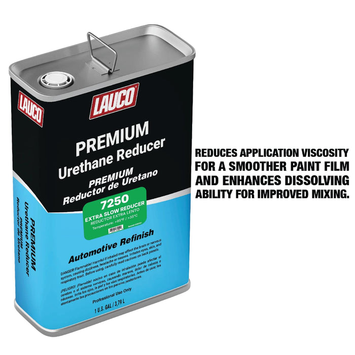 LAUCO Extra Slow Urethane Grade Reducer (7250), 1 Gallon, > 95°F - for Automotive Paint and Industrial Paint Use - High Performance Automotive Grade (Extra Slow - One Gallon) 7250-EXTRASLOW