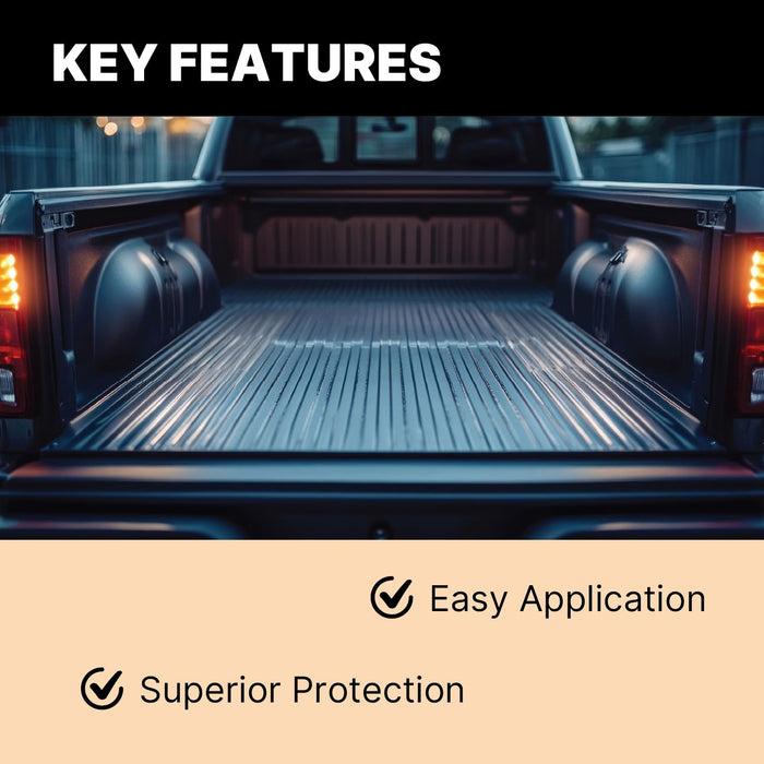 LAUCO Truck Bed Coating Black 15oz Aerosol Spray Can with Aerosol Spray Gun - Pack of 12 - Textured, Suitable For All Truck Beds 50761