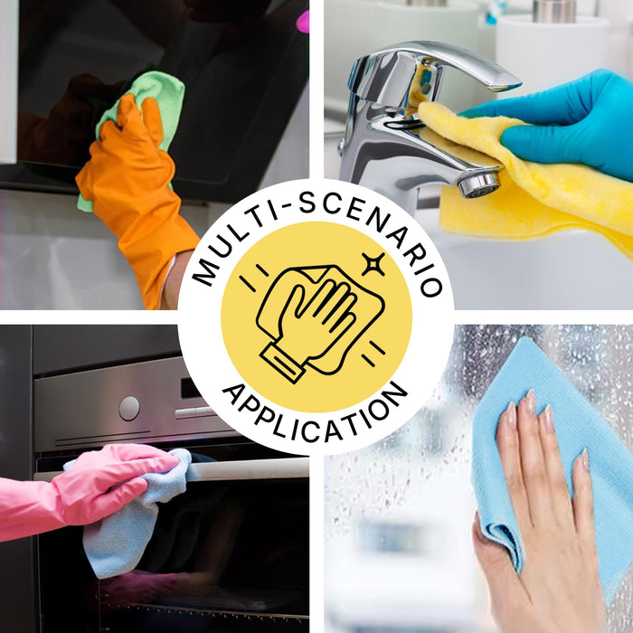 HIG PVA Microfiber Cleaning Towels, Professional Grade Synthetic Chamois Cloths for Streak Free Shine, Ultra Absorbent, Smooth & Reusable All-Purpose Cleaning Rags for Home, Car & Kitchen (5, Yellow)