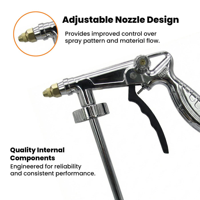 LAUCO Rintek Aplicator Bedliner Spray Gun with Air Regulator Attached and 1/4 Inch NPT Air Inlet - Fits 1 Liter U-Pol Raptor Bottles Truck Bed Liner 87202