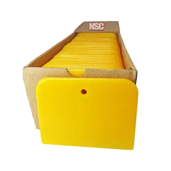 4" Reusable Plastic Spreader  - Auto Body Filler Yellow Spreaders (Pack of 100) - 9064