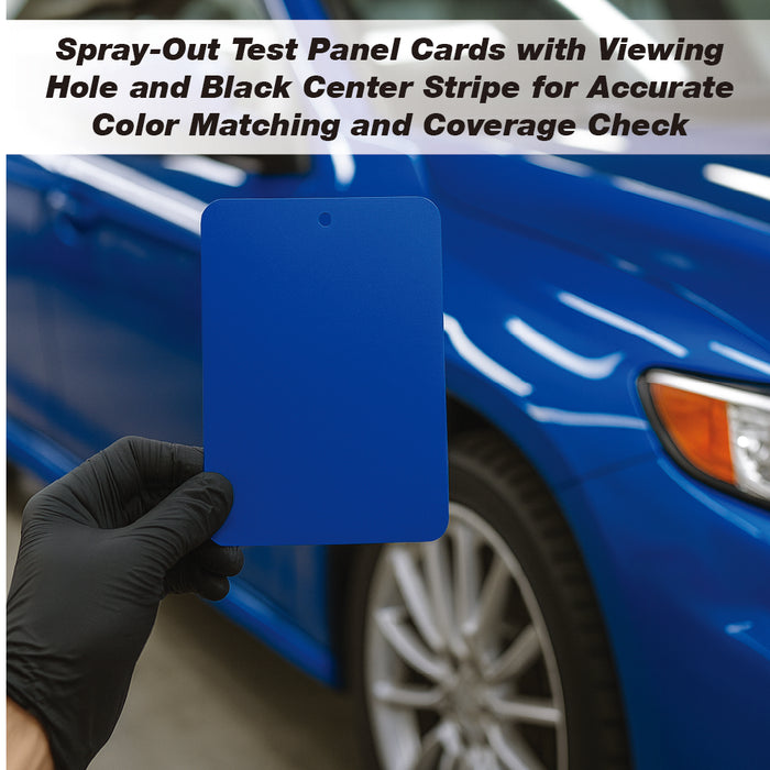 LAUCO Metal Spray Out Cards – White & Medium Grey Automotive Color Matching Test Panels – 4" x 6" Spray Out Sample Cards – Available in 50 Pack & 100 Pack (50 Pack)