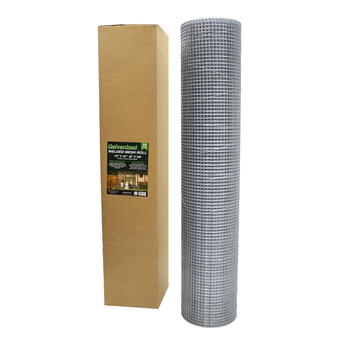 Hardware Cloth 1/2 inch 48in x 100 ft, 19 Gauge Square, Chicken Coop Wire Fence, Garden Plant Welded Metal Wire Fencing Roll Mesh, Poultry Animal Netting Cage Screen