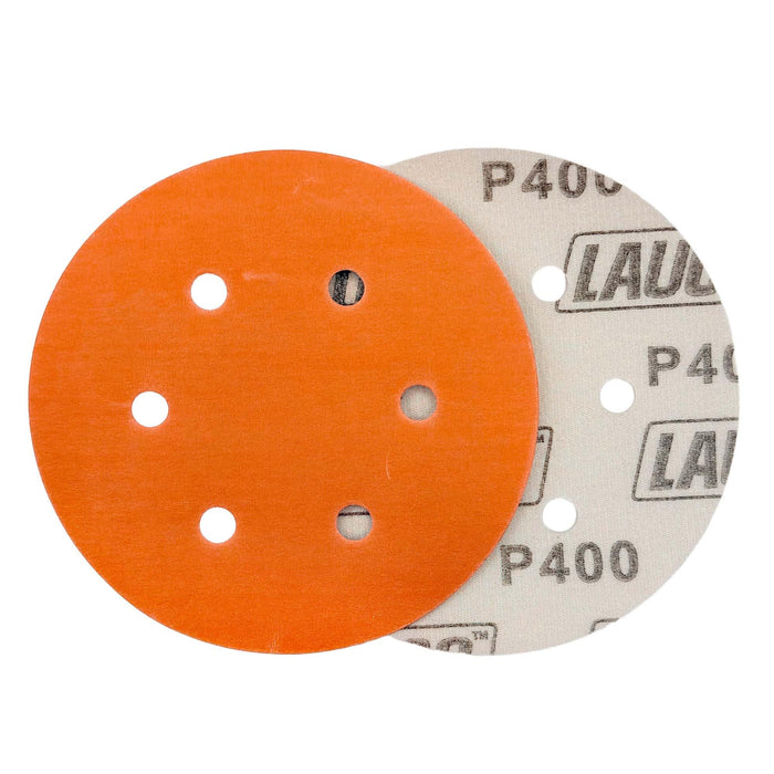 50 PCS 6 Inch 6 Hole Ceramic Sanding Discs P400 Grit, Hook and Loop Orbital Sandpaper, Heavy Duty Sandpaper for Wood, Metal, Automotive, Paint Removal