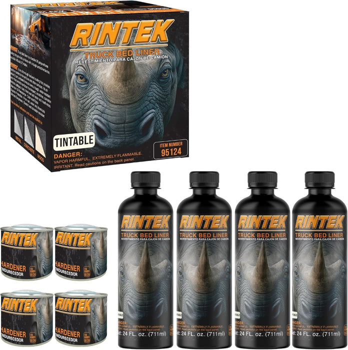 LAUCO Rintek Urethane Spray 1 Gallon Tintable Bedliner Coating, Heavy-Duty Polyurethane Protective Truck Bed Liner Paint, Waterproof Anti-Slip Impact-Resistant Automotive Coating 95124