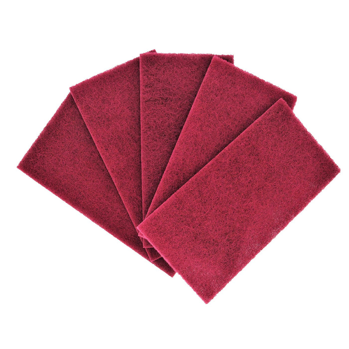 LAUCO 4.5" x 9" Maroon (Very Fine) General Purpose Scuff Pads, 25 Sheets - Scuffing, Scouring, Sanding, Paint Primer Prep Adhesion Scratch - Surface Preparation Automotive Car Auto Body