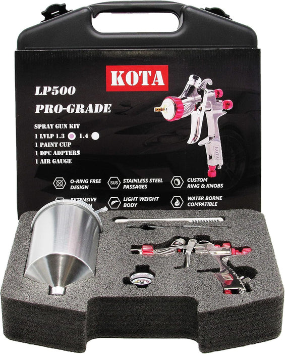 KOTA LVLP Spray Gun Paint 1.3 mm Nozzle with Aluminum Cup (Set 1.4 mm) 75912