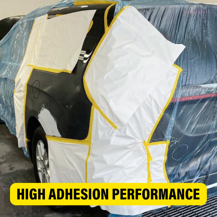 Automotive Masking Tape Yellow Painters Tape for Car Painting, High Temperature Resistant Refinishing Tape, Clean Removal No Residue, Professional Auto Body Shop Masking Tape Bulk (0.75in-12rolls)