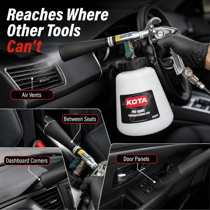 LAUCO Tornado High Pressure Air Gun Kit, Tornado Car Cleaning Gun, Tornado Air Gun for Detailing, Auto Detailing Tornado, High Pressure Tornado Air Hose Nozzle, Detailing Tornado Gun (75875)