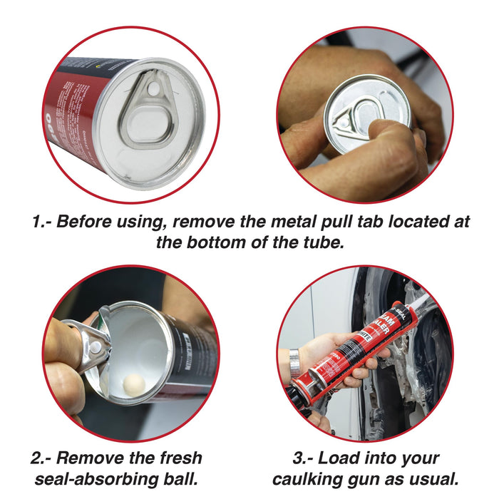 LAUCO Maxi-Seal Gray Polyurethane Seam Sealer (2-Pack, 10.5oz Tube) | Durable & Flexible Auto Body Filler for OEM Seams | Brushable Joint Compound (87292)