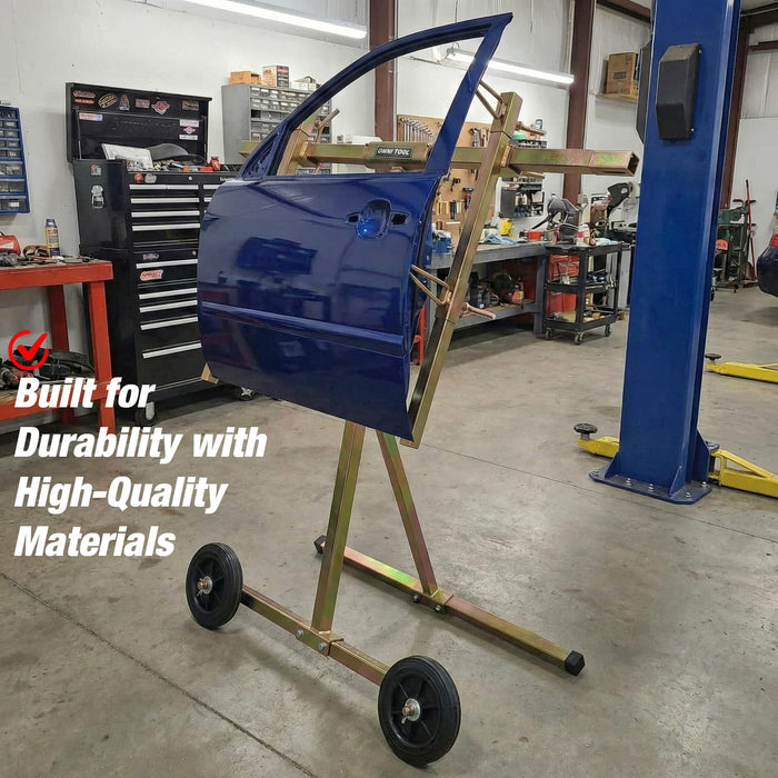 LAUCO Rotating Panel Paint Repair Stand – 180° Adjustable Automotive Panel Holder for Doors, Bumpers, Fenders and Body Panels – Foldable Metal Work Stand [39107]