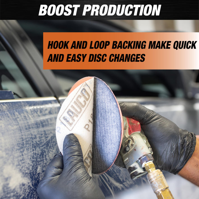 Premium 6" Hook and Loop Ceramic Sanding Discs, No Hole, 600 Grit (Box of 25) for Automotive Sanding on Fiberglass, Metals Non-Ferrous, Furniture Finishing