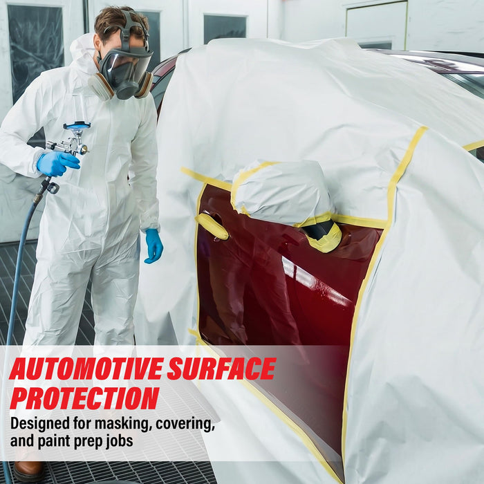 LAUCO White Masking Paper Automotive Painters Multi-Purpose 18” x 9000” (750') - Cover Automotive Surface, Packing, Moving, Gift Wrapping, Postal, Shipping, Parcel, Wall Art, Bulletin Boards 64728