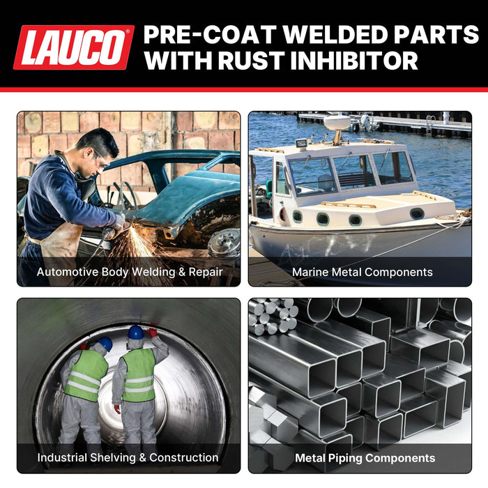 LAUCO Zinc Coat Weld-Thru Primer 15.5 oz, Pack of 2, Zinc Rich Spray for Welding, Anti-Corrosion Coating for Bare Metal, MIG & Spot Welding Safe, Fast Dry Industrial Primer 37518