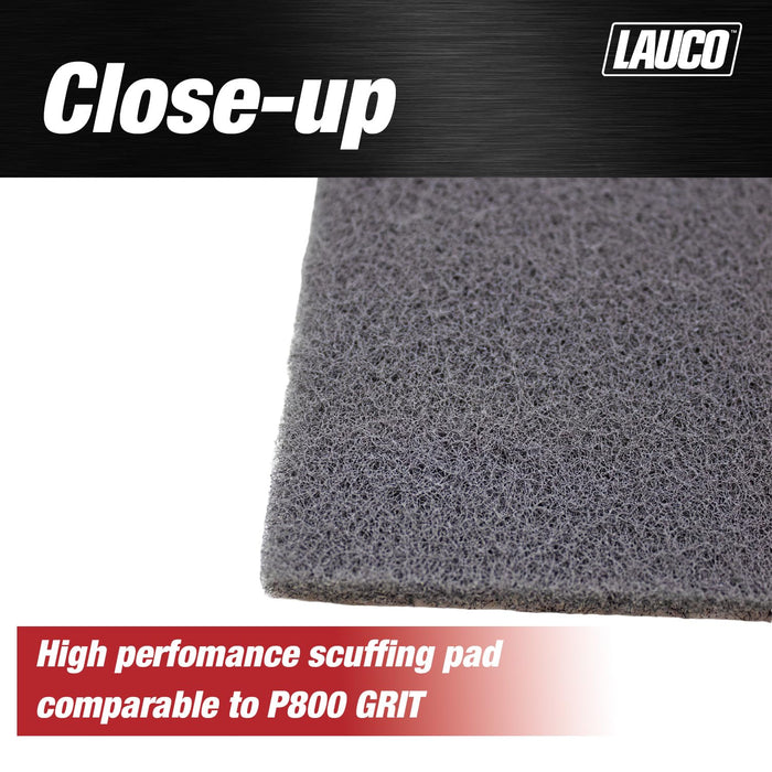 LAUCO 4.5" x 9" Gray (Ultra Fine) General Purpose Scuff Pads, Box of 25 Sheets - Scuffing, Scouring, Sanding, Paint Primer Prep Adhesion Scratch - Surface Preparation Automotive Auto Body