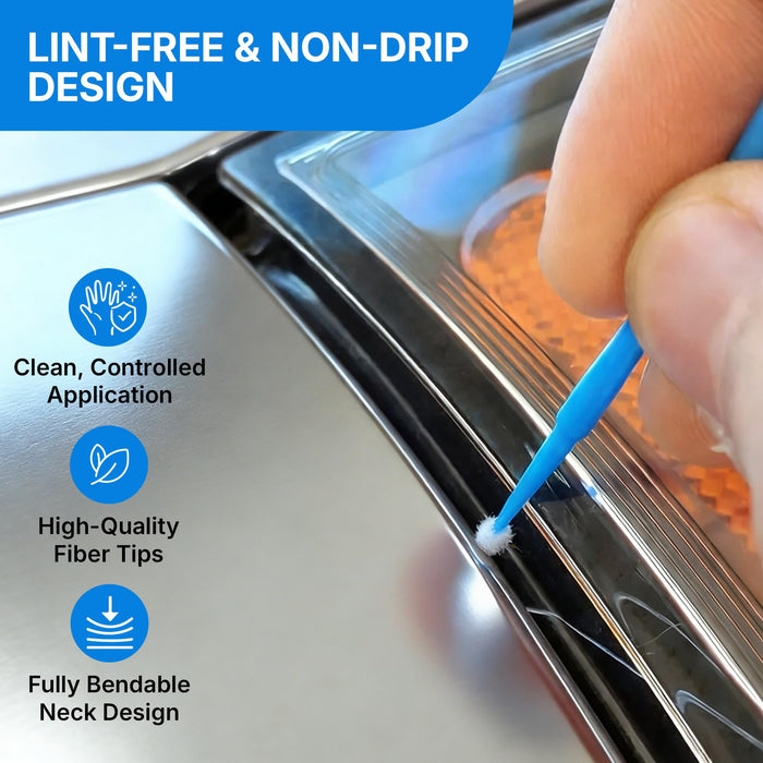 LAUCO 2.0mm Disposable Microbrush Applicator (400 Count - 4 Packs of 100) | Precision Tips for Automotive Paint Touch-Up, Detailing, Adhesives & Sealants 9066