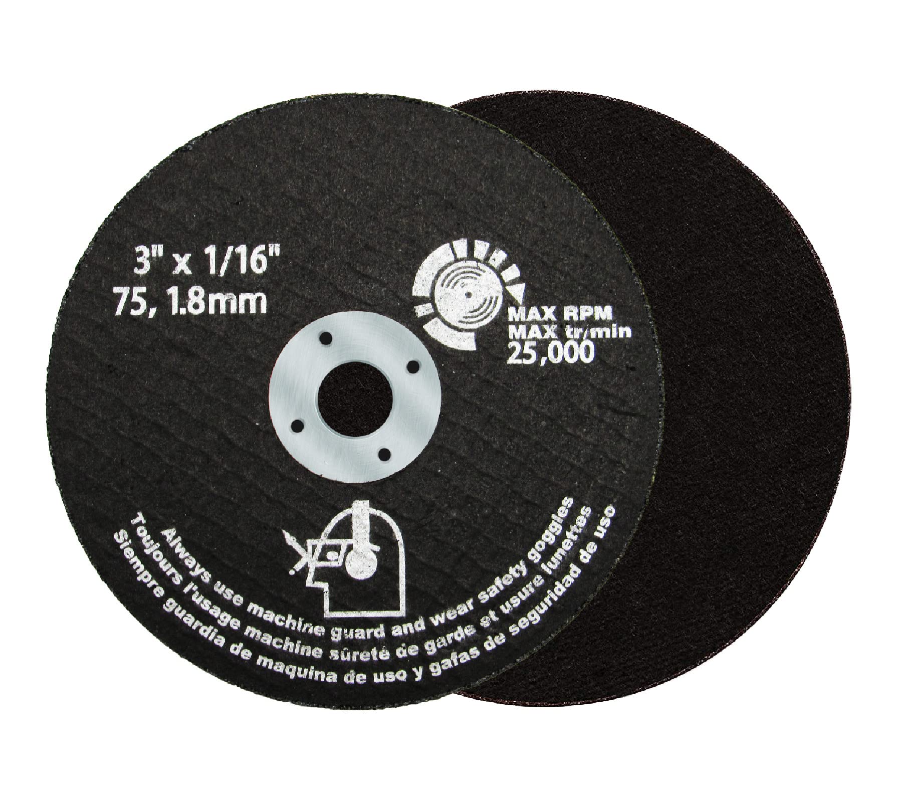 Premium Metal Cutting Wheel 3 Inch x 1/32 Inch x 3/8 Inch - Pack of 25 - for Cutting Metal, Fiberglass, Plastic & Stainless Steel - Cutting Disc for Angle Grinder MCW1722