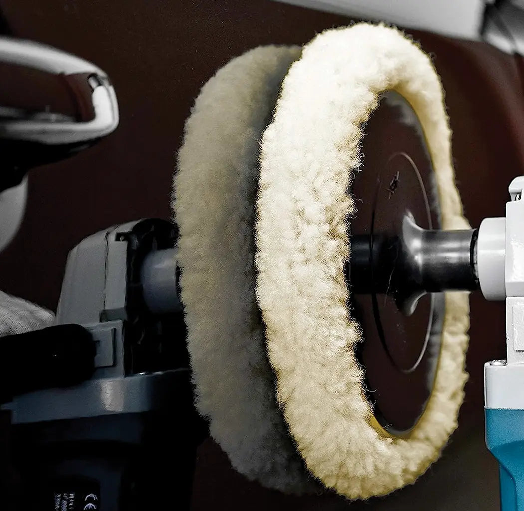 8" Wool Compounding Buff and Shine Pad - Hook and Loop Grip LAUCO