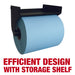 9.5 inch Industrial Blue Roll Paper Towel Holder Dispenser for Workshop, Garage National Supply Company