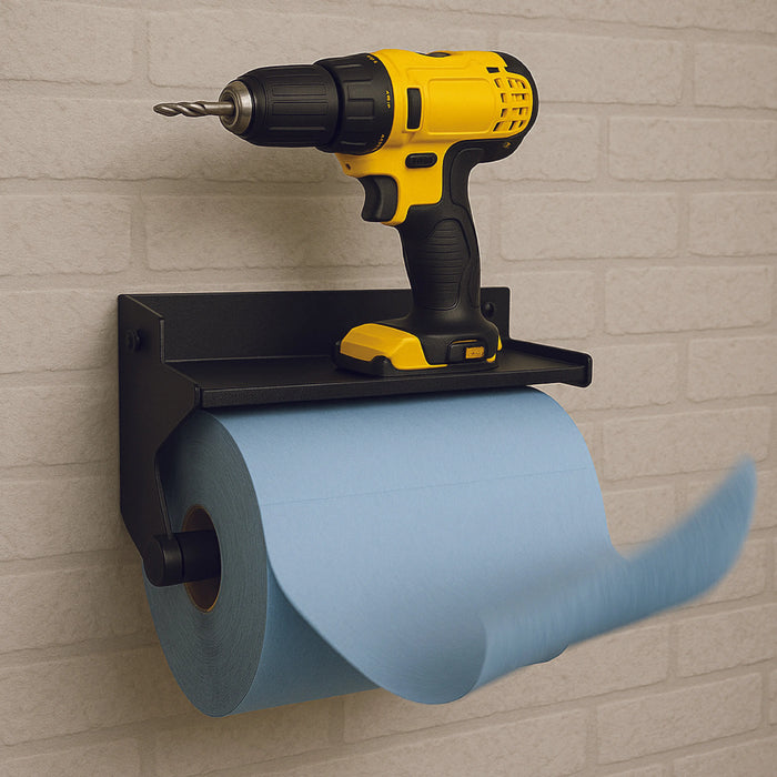 9.5 inch Industrial Blue Roll Paper Towel Holder Dispenser for Workshop, Garage National Supply Company