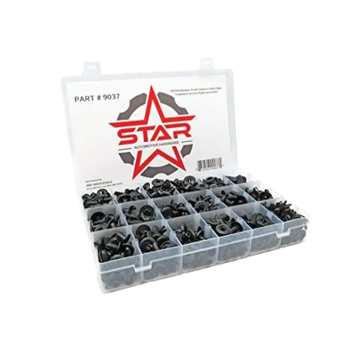 Car Door Trim Panel Clips Kit Set B (415 Pieces) 18 Types of Clips, Auto Car Push Retainer Pin Rivet Trim Clip Panel Moulding Assortments Kit