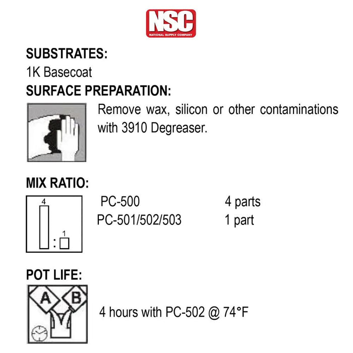 Activator for PC - 5000 - Hs Mirror Gloss Clear Coat (2:1) National Supply Company