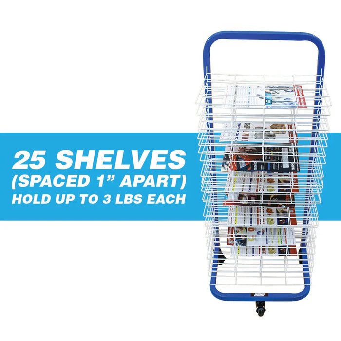 Art Drying Rack for Art Studios & Classrooms, 25-Removable Shelf Drying Rack with Wheels National Supply Company