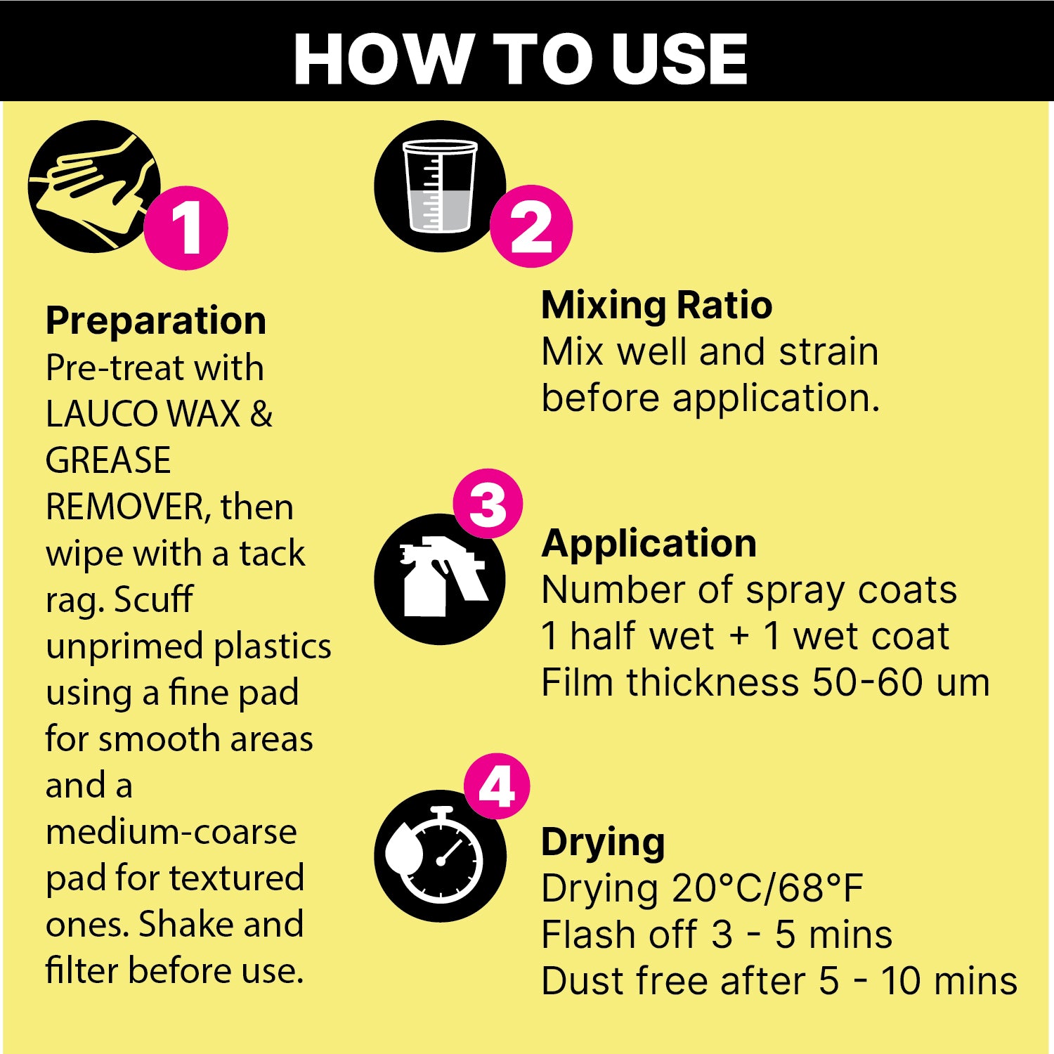 Lauco Adhesion Promoter 1 Gallon – Automotive Plastic Adhesion Promoter for Paint, Primer & Topcoat | Flex Agent Included | For Plastic, Metal, Aluminum, Fiberglass, Bumpers, Panels – Fast Dry - (87267)