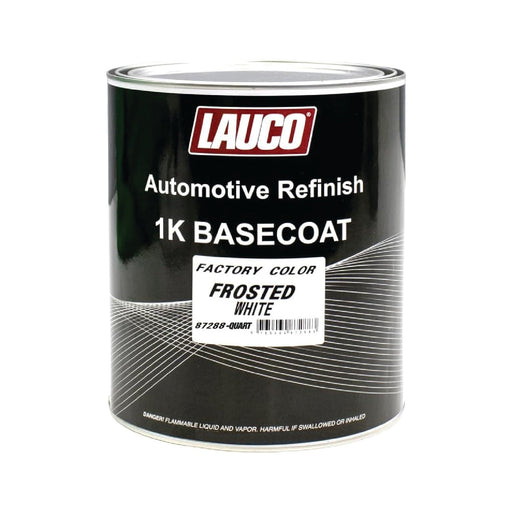 LAUCO 1K Basecoat Frosted White – White Automotive Paint – Factory Color Match – 1 Gallon – Spray Gun Ready – Mixing Ratio 1:1 – Car Repaint Base Coat Lauco
