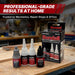 BONDALL Instant Bonding Adhesive Repair Kit, 4PC Set with (2) Super Glue Bottles, Plastic & Metal Reinforcing Powders (Black & Grey), Strong Waterproof Adhesive. LAUCO