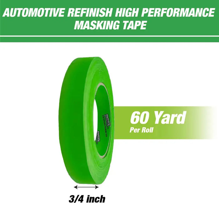 DINOGREN 333 Automotive Refinish High Performance Green Masking Tape 1 ½” in x 60 yd (Pack of 24 ROLLS) National Supply Company