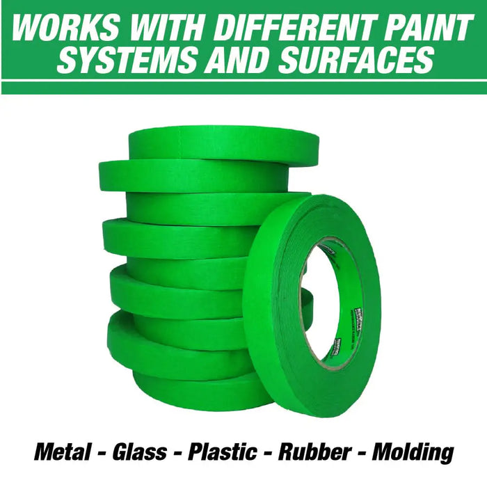 DINOGREN 333 Automotive Refinish High Performance Green Masking Tape 1 ½” in x 60 yd (Pack of 24 ROLLS) National Supply Company