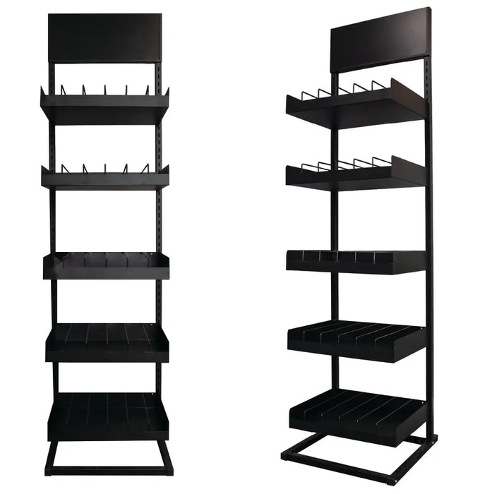 Display Rack Aerosol Assortment - Holds up to 150 Aerosol Cans - 5 Tier Spray Paint Can Storage Rack Organizer - 68.8" H x 18.3" L x 18.3" W - National Supply Company