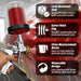 Disposable 6 Ounce (200ml) Paint Spray Gun Cups Liners and Lid System, 50 Pack 125 MIC Kit National Supply Company