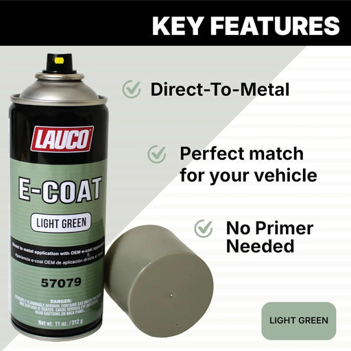 E-Coat Light Green 11 Oz Aerosol Spray Can (DTM) Automotive Primer, Restoration, Olive Ecoat Finish - 57079 National Supply Company