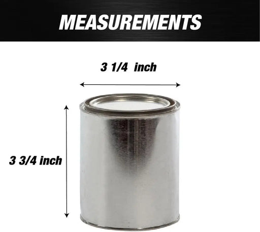 Empty Metal Pint Paint Cans with Lids - Box of 50 - 9073 National Supply Company